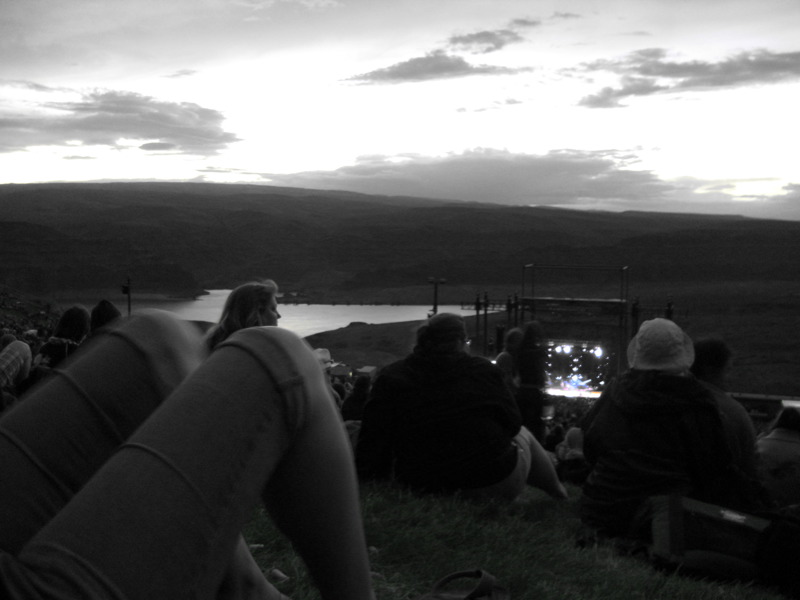 the gorge amphitheatre at sunset